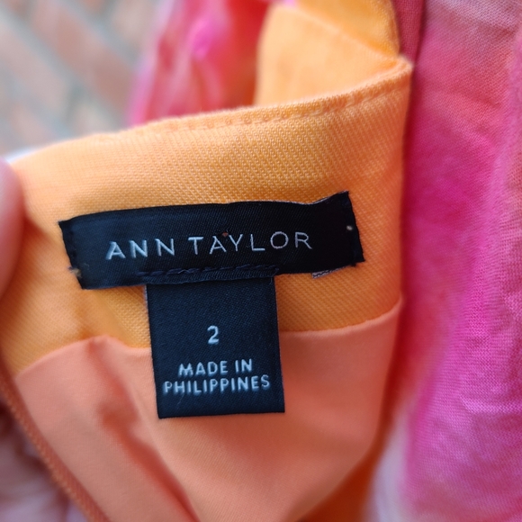 Ann Taylor Square Neck Sheath Dress orange - Picture 7 of 8